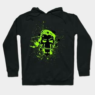 black skull, green blood Hoodie